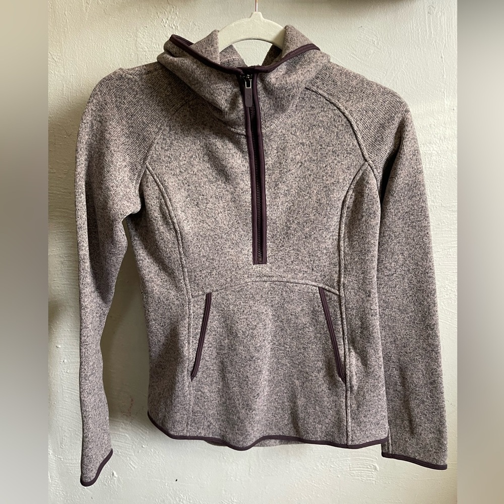Lululemon purple Half-Zip Hooded Sweater